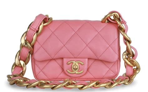 CHANEL CC Funky Town Flap Quilted Leather Pink Shoulder Bag.